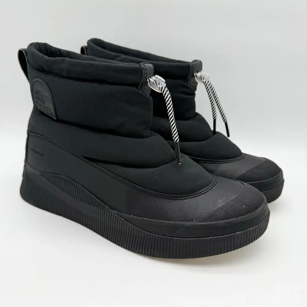 SOREL Womens Out N About IV Puffy Bootie US 9 Black Waterproof Insulated GUC